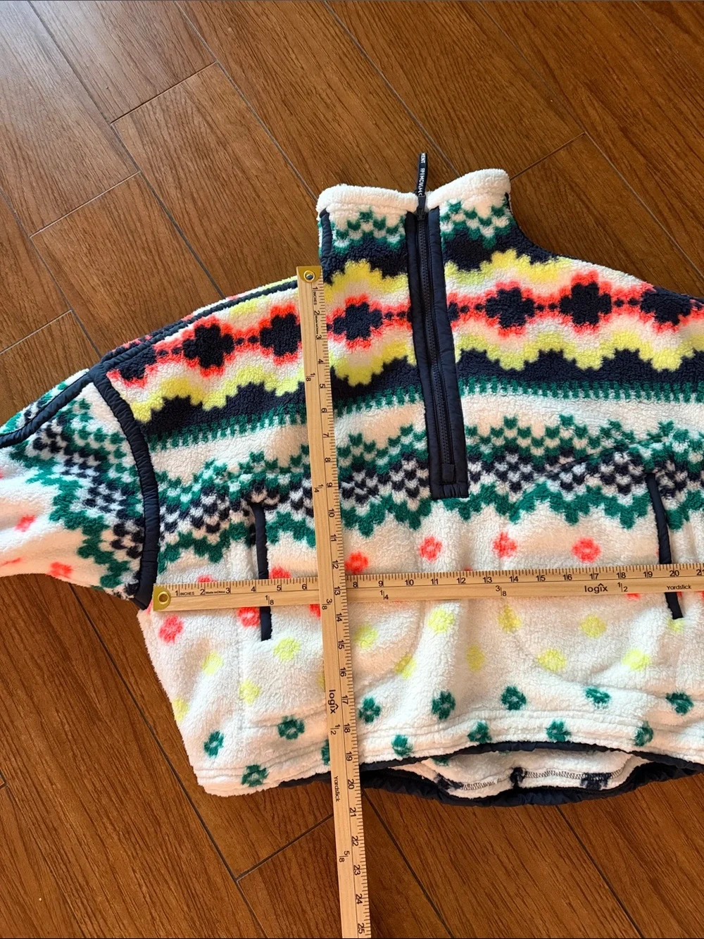 Free People Movement Mountain High Fleece Jacket Isle Knit Ivory Combo